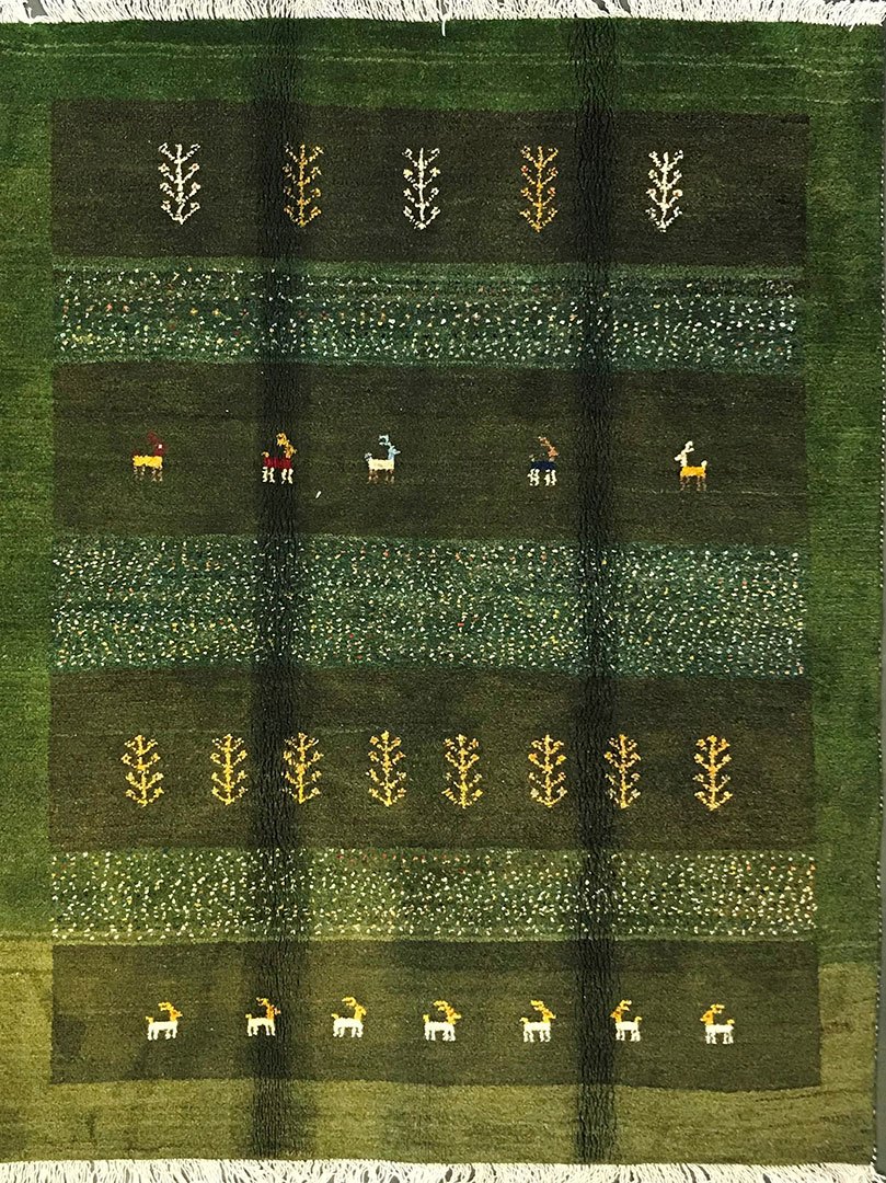 قالیچه طرح گبه مزرعه چای