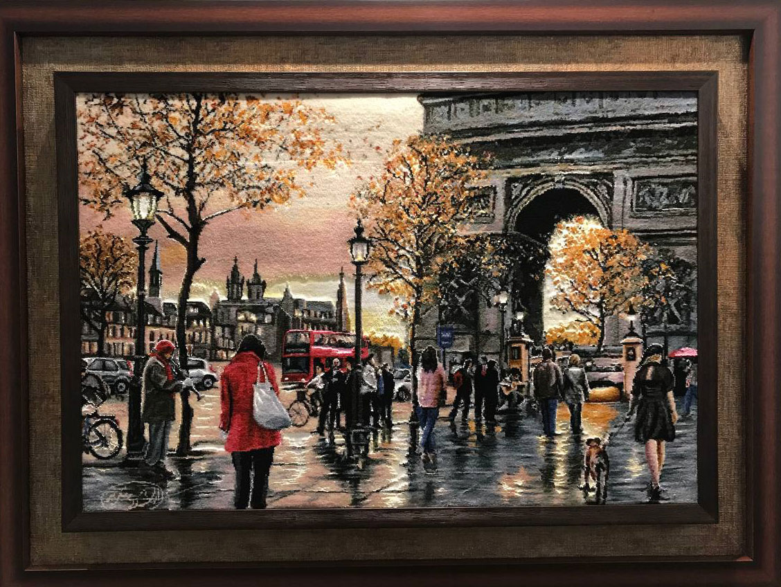 تابلو فرش تبریز منظره دروازه پیروزی پاریس