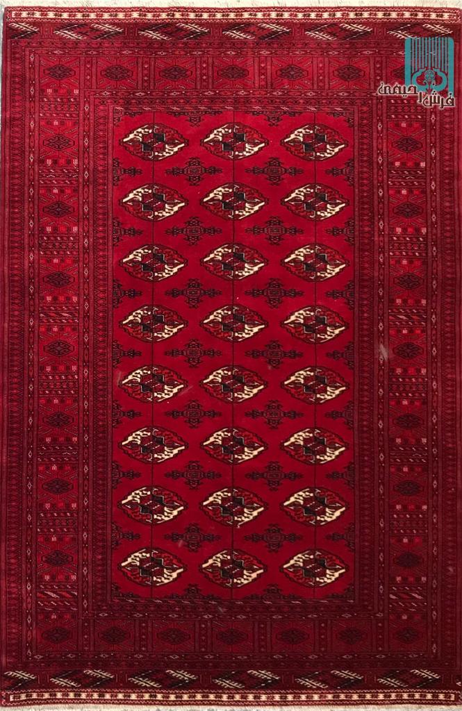 قالیچه ترکمن چله ابریشم طرح ماری گل