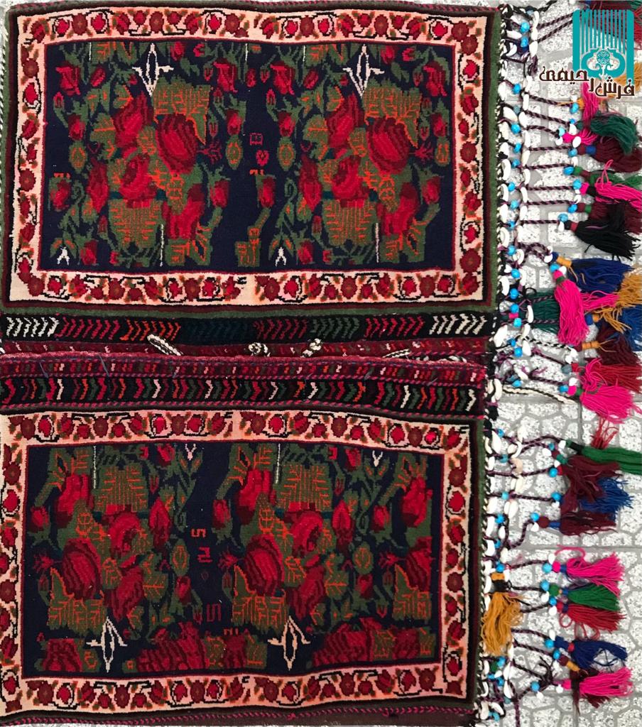 خورجین فرشی آنتیک قدیمی طرح اسفندقه کرمان