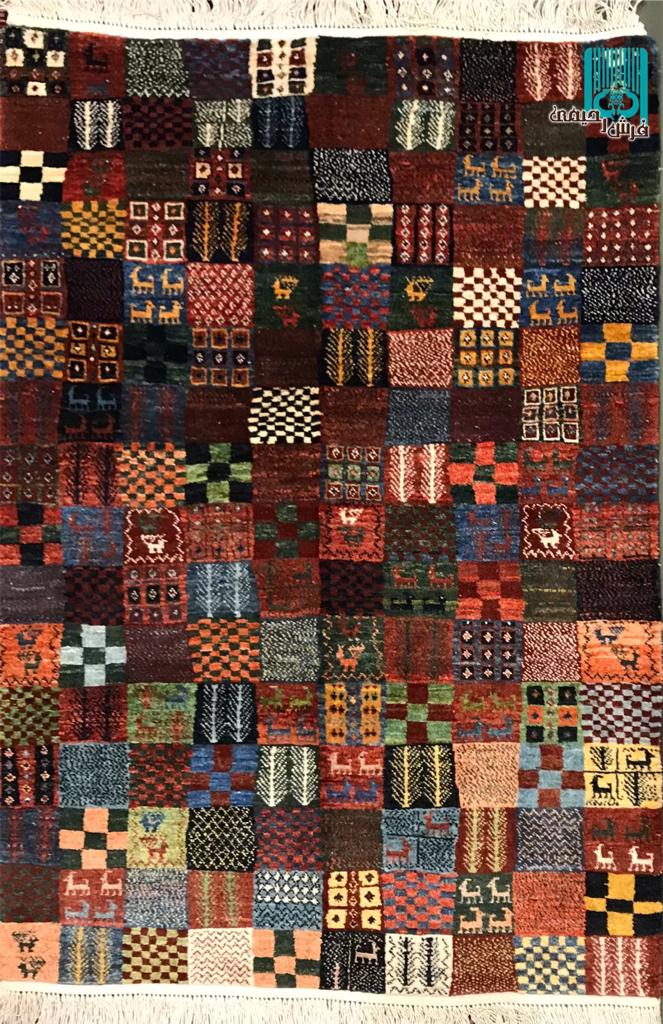 ذرع و نیم گبه ریز قشقایی طرح کاشی