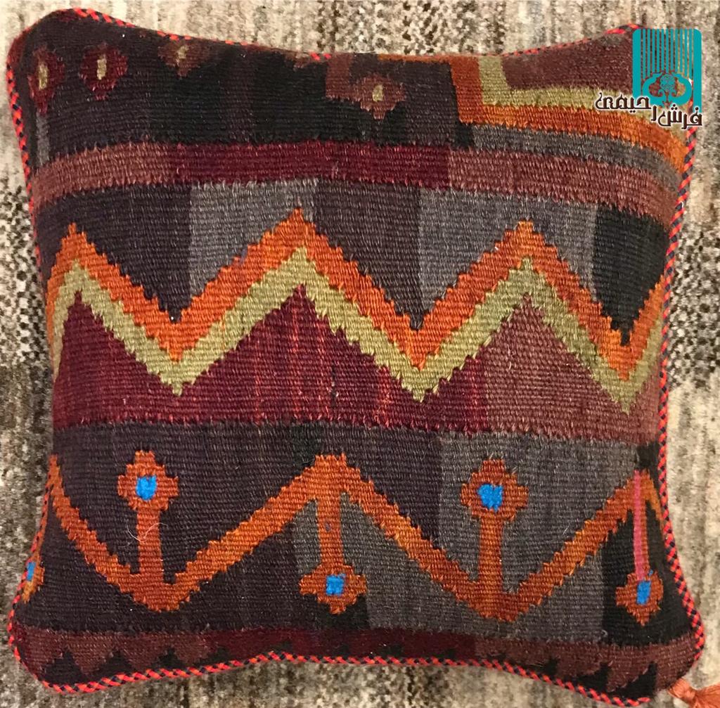 جفت کوسن گلیم قشقایی طرح هندسی
