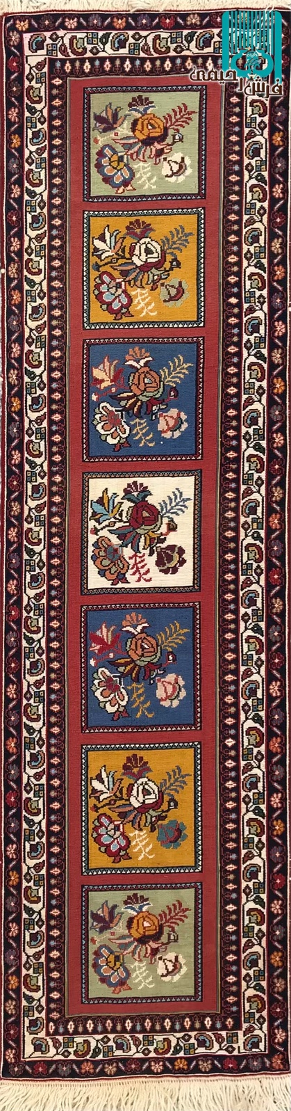 رانر گلیم سوزنی سیرجان طرح خشت گلاله