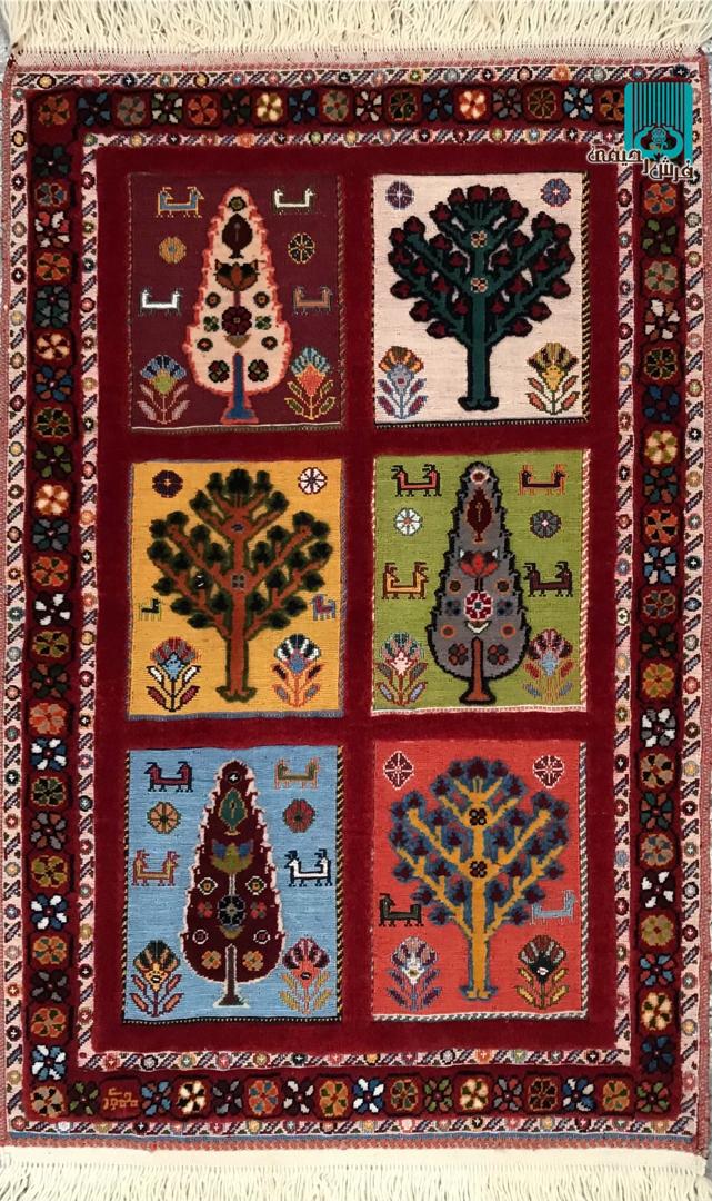 گلیم فرش سیرجان طرح خشت چهارفصل