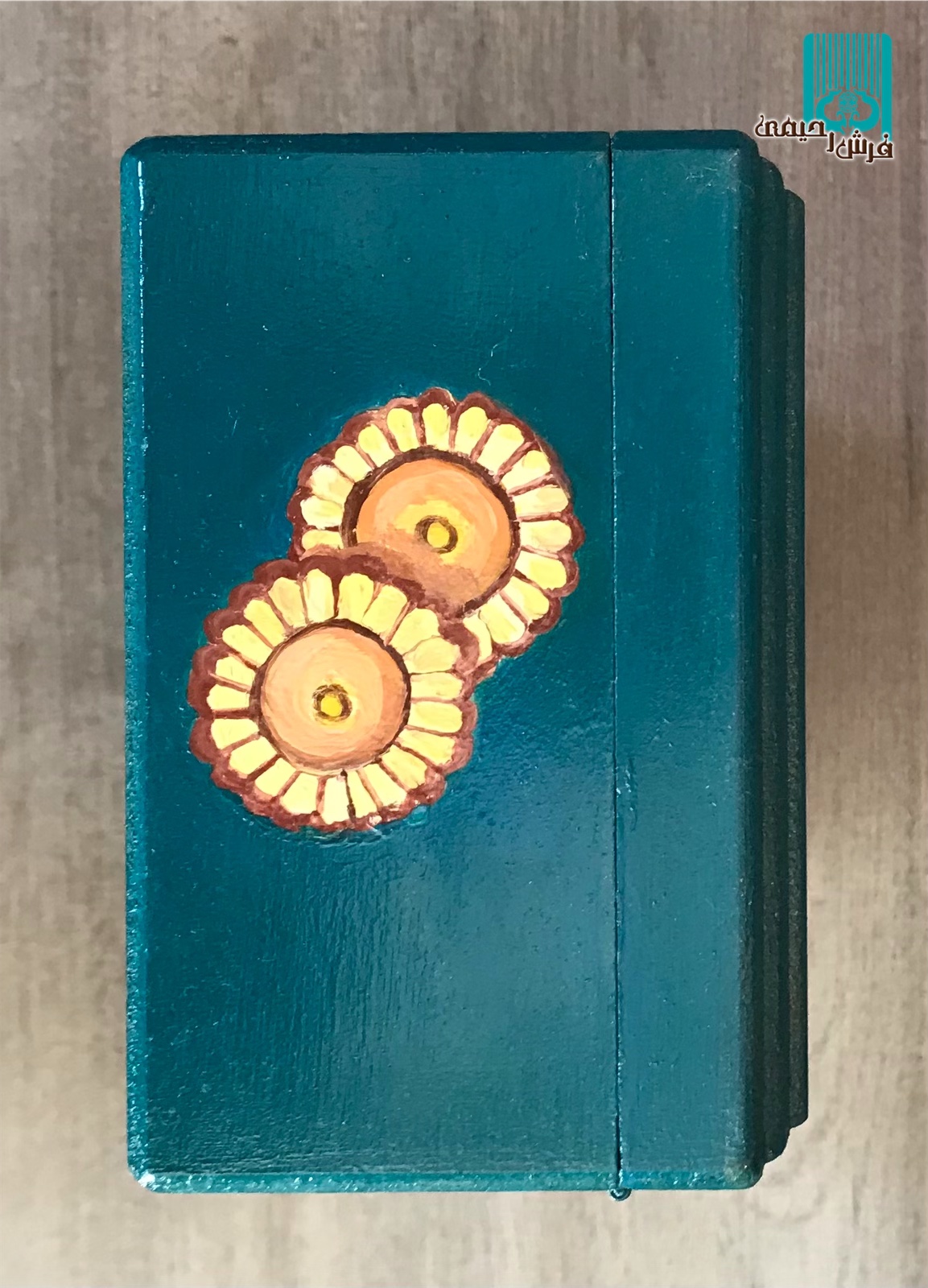 صندوقچه چوبی کوچک طرح گل و مرغ