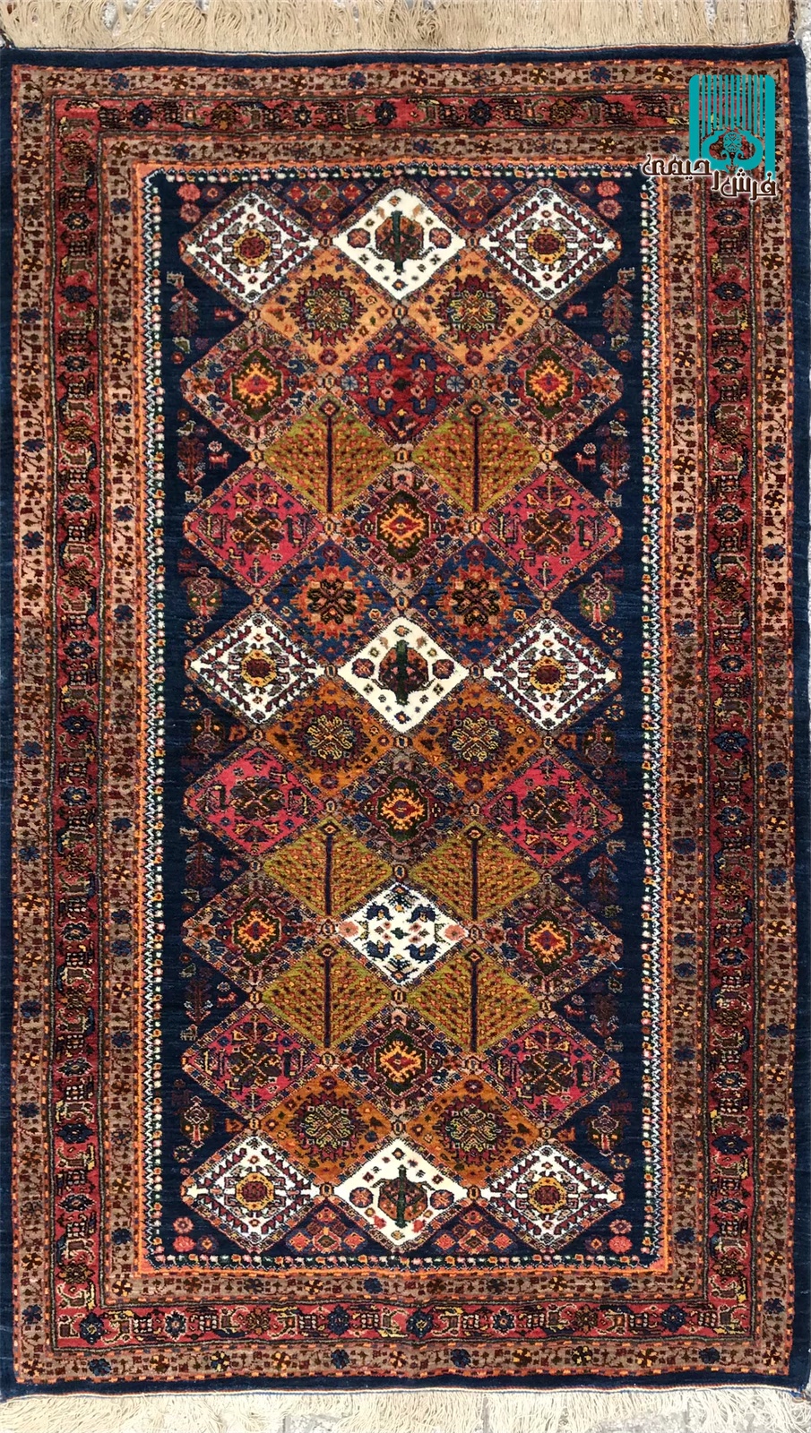 ذرع و نیم قشقایی بینظیر طرح باغستان