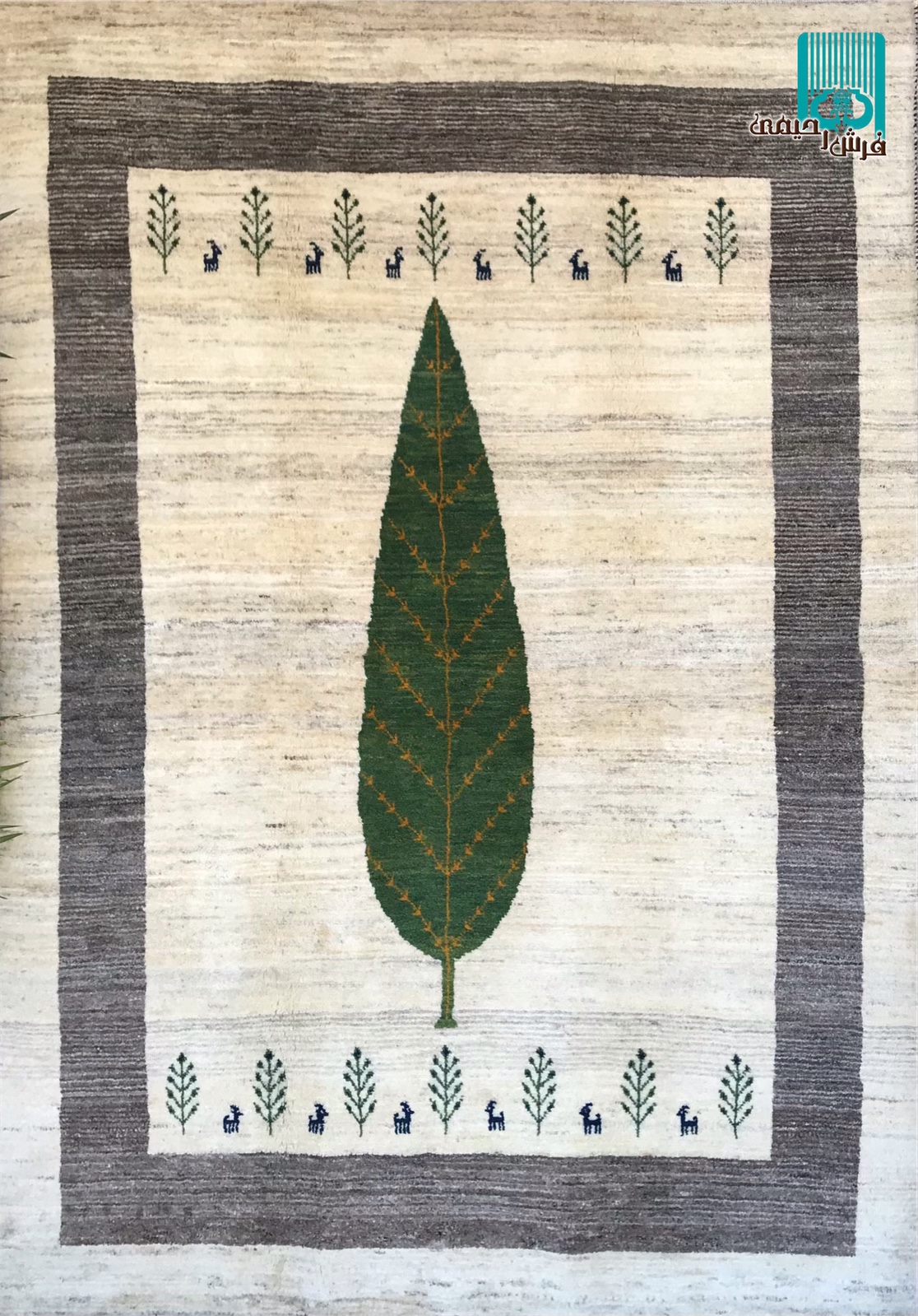 پرده ای گبه شیراز طرح درخت سرو