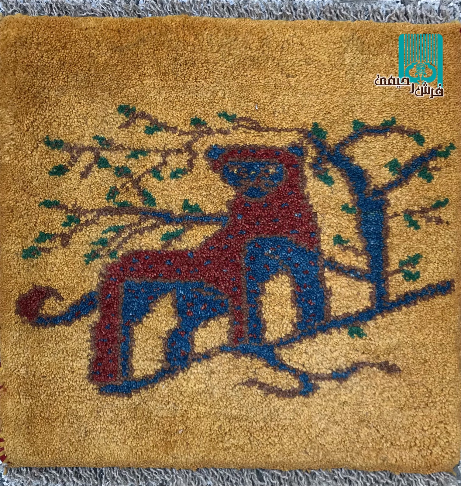 گبه کوچک شیراز طرح درخت و پلنگ