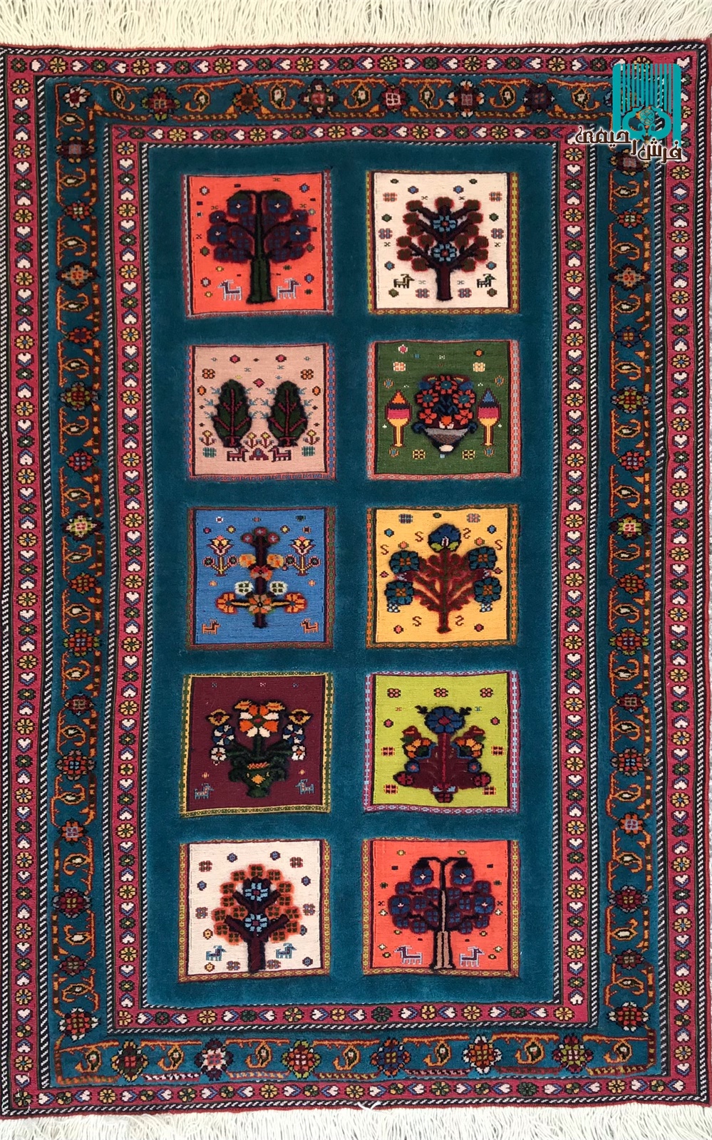 ذرع چارک گلیم فرش اعلاء سیرجان طرح خشتی