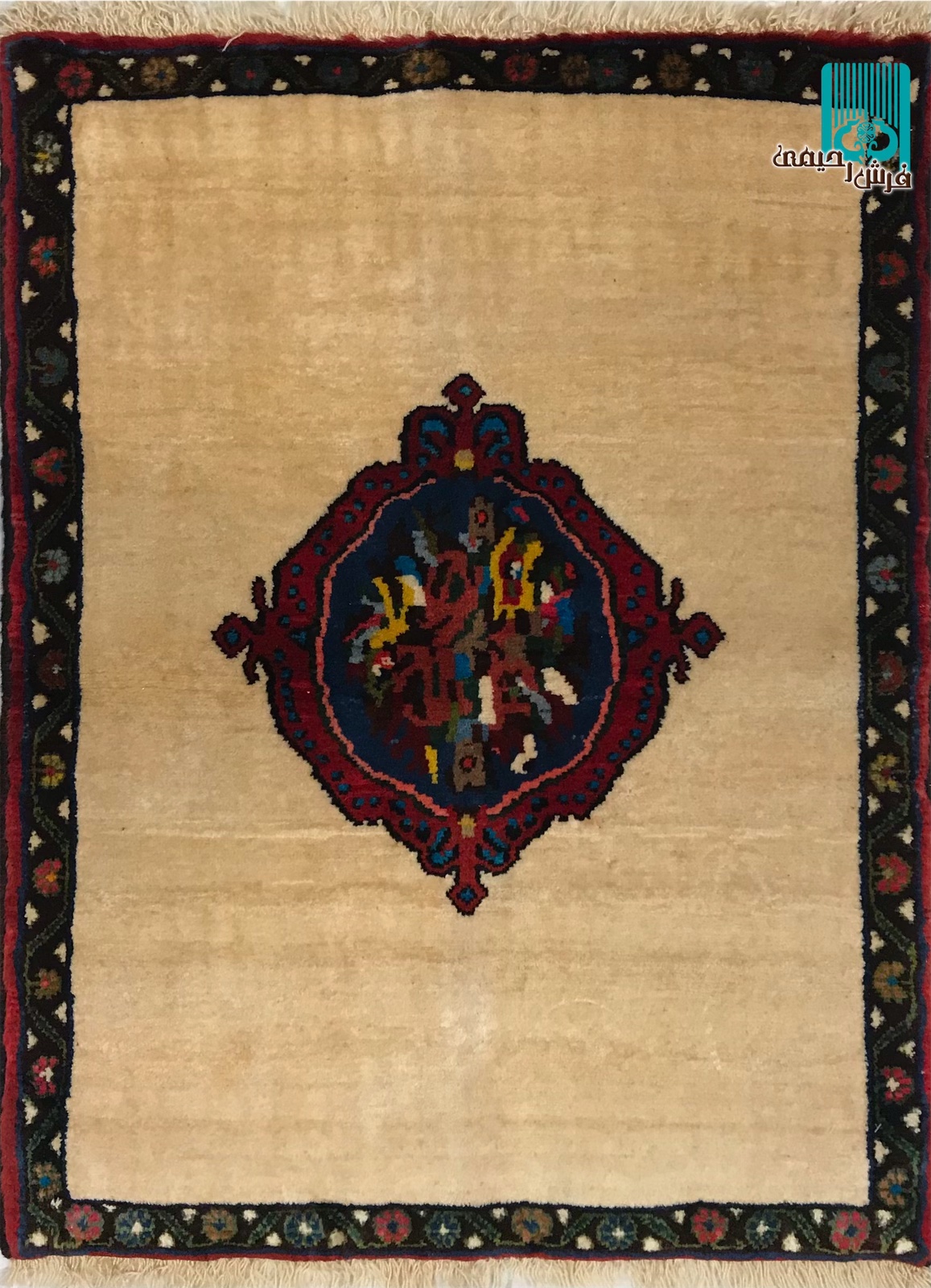 پشتی فرادنبه بختیاری طرح گل پتو