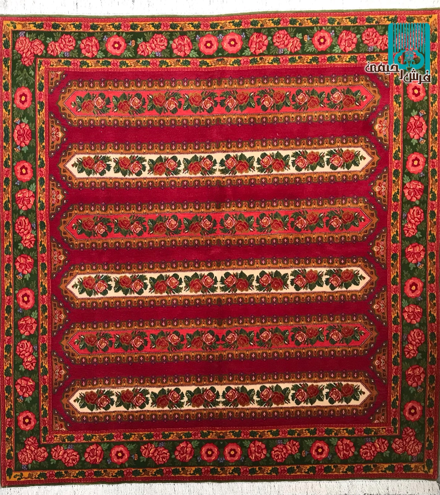 پرده ای مربع قشقایی اعلاباف طرح رخسار
