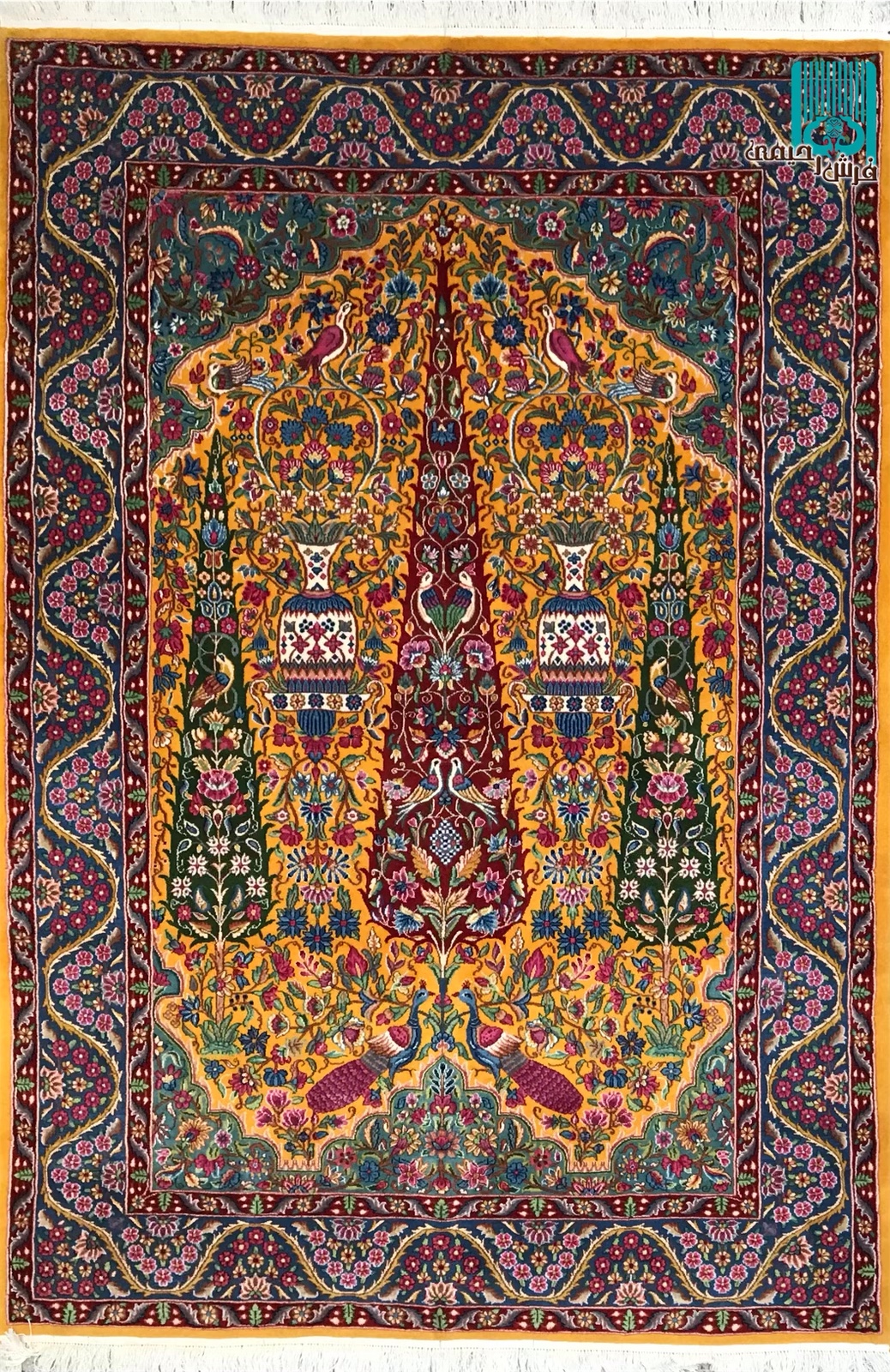 پرده ای کرمان اعلاءباف طرح باغ بهشت