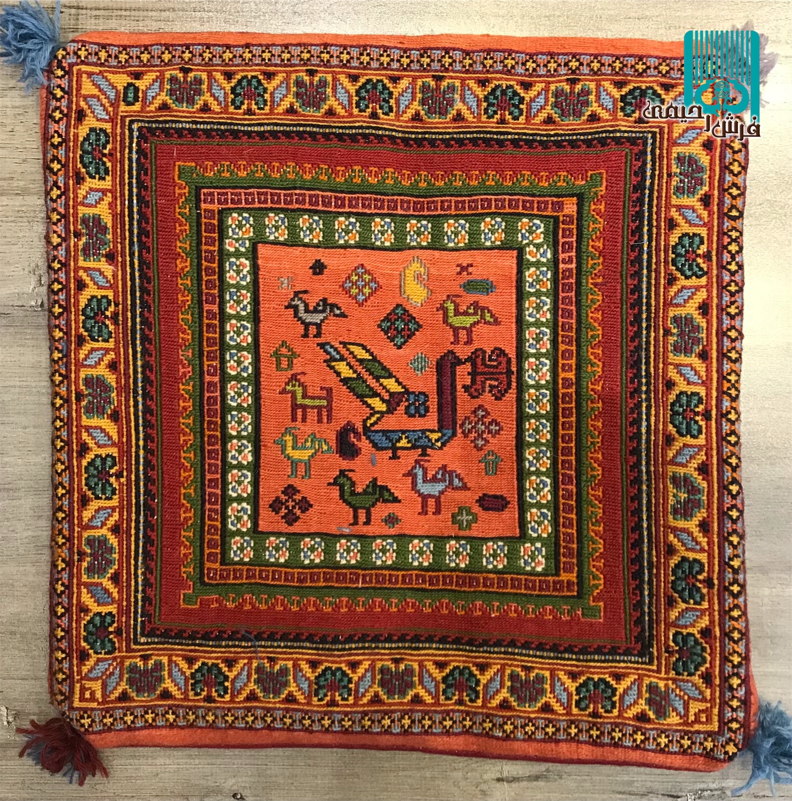 کوسن گلیم سوزنی سیرجان طرح سیرنگ