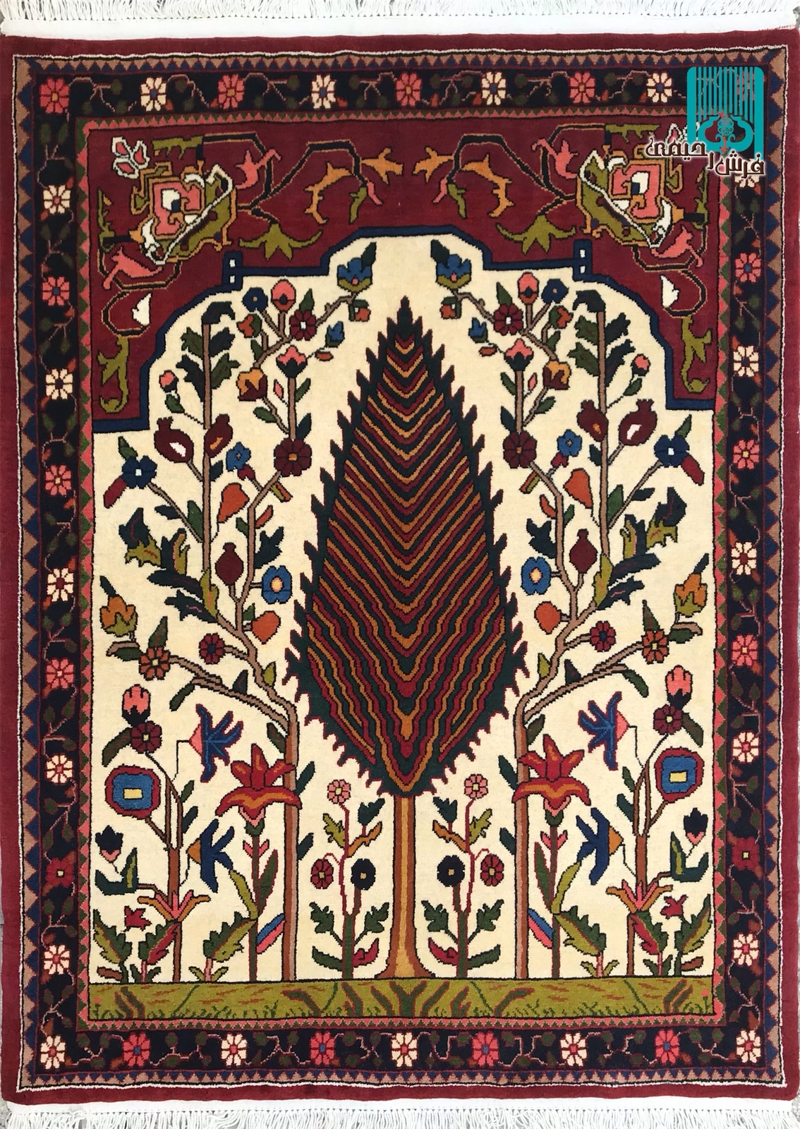 ذرع و نیم بختیاری طرح درخت سرو